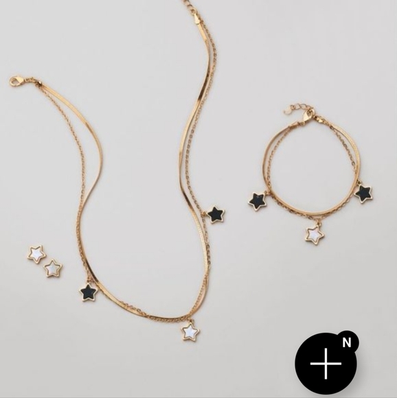 Starlight Mother-of-Pearl and Onyx 3-Piece Set. NWT - Picture 1 of 2